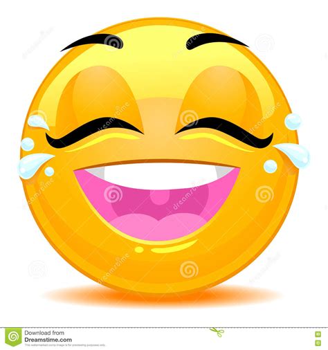 Smiley Emoticon Tears Of Joy Face Stock Vector Illustration Of Joke