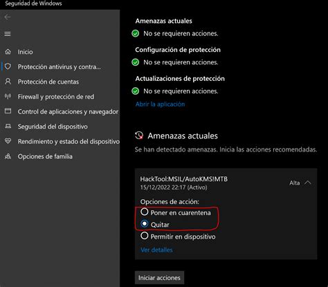 Quitar O Poner En Cuarentena En Windows Defender Antivirus Windows