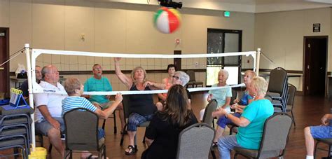 Seated Balloon Volleyball Exercise For Seniors
