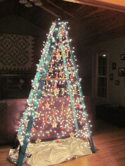 Here they covered with lights and lined each shelf with white 'snow' to create a i have been looking at them since last christmas and knew i just had to do this! 17 Best images about Ideas for my ladder! on Pinterest ...