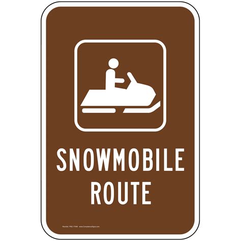 Snowmobile Route Sign Pke 17546 Recreation