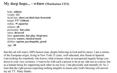 The Faces Behind Craigslist’s “Strictly Platonic” Personal Ads | The