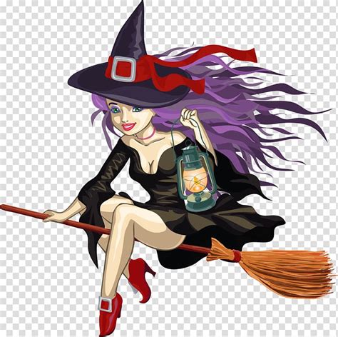 With Riding A Broom Wicked Witch Of The West Witchcraft Cartoon