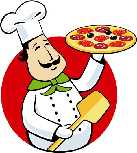 Delivery Italian Cuisine Chef Take Pizza Chef Clipart Png Transparent