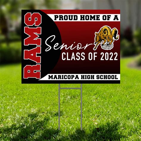 Maricopa High School Class Of 2022 Senior Yard Sign No Custom Name