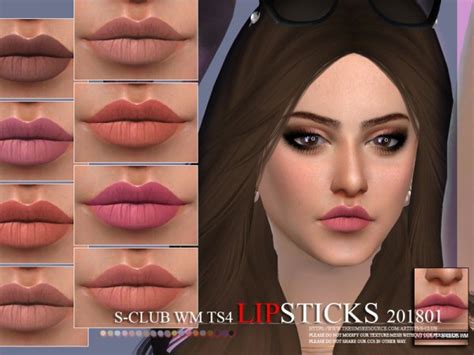 The Sims Resource Lipstick 201801 By S Club • Sims 4 Downloads