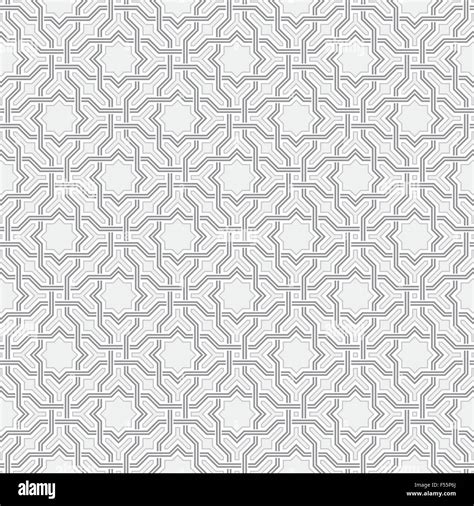 Arabesque Pattern In Arabian Style Seamless Vector Background Gray