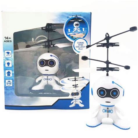 Flying Robot Toy Infrared Induction Flying Toy With Built In Led Light