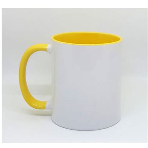 White Ceramic Mug With Colored Inside And Handle Corporate Ting