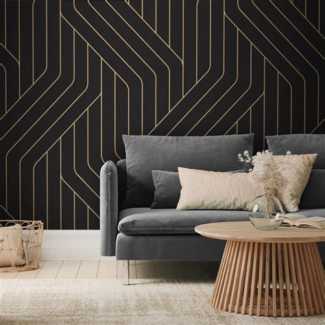 Black And Gold Art Deco Wallpaper Custom Wallpapers By Wallvy