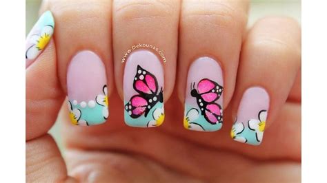 Lo primero es aplicar una base para fortalecer y proteger las uñas. Moda 2017 Uñas decoradas con flores sencillas - YouTube
