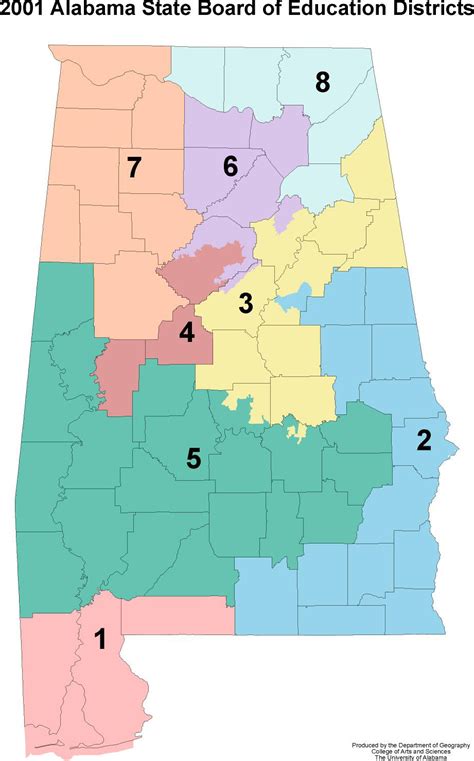 Alabama School Districts Map United States Map States District