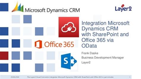 Office 365 Integration Dynamics Crm With Sharepoint And Outlook Via Od