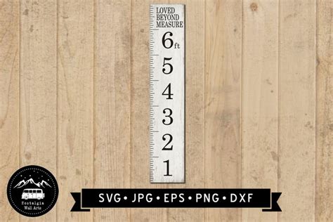 Growth Chart Svg Growth Ruler Svg Wall Ruler Svg Loved Etsy Rustic