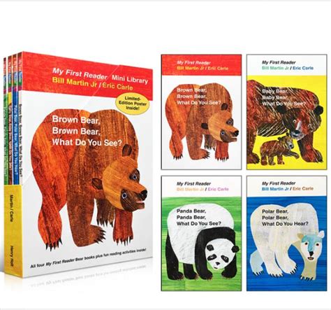 4pcs English Learn Books For Children My First Reader Mini Library