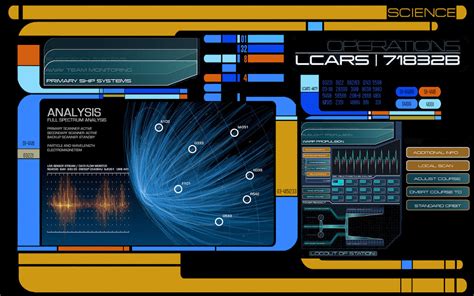 Star Trek Next Generation Lcars Science Console Screen Wallpapers