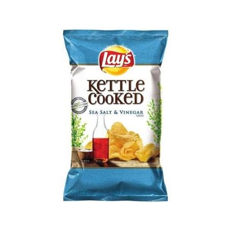 Lays Kettle Cooked Sea Salt Vinegar Potato Chips 85 Oz