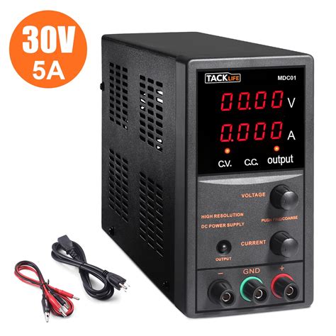Tacklife Dc Power Supply Variable 30v 5a With 4 Digits Display Course