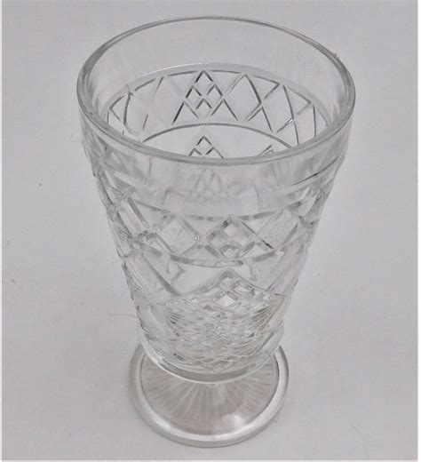 Hazel Atlas Gothic Big Top Peanut Butter Footed Water Goblets Glasses