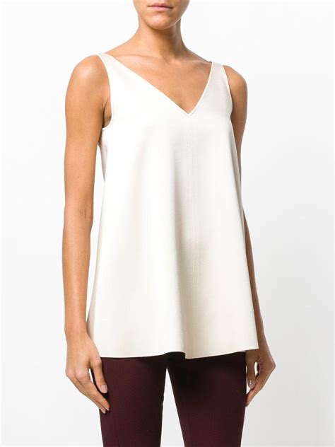 Joseph Synthetic V Neck Tank Top In White Lyst