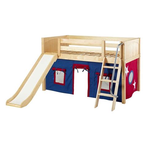 Wow Boy Panel Low Loft Tent Bed With Slide Low