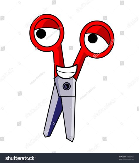 Scissors Cartoon Stock Illustration 71556766 Shutterstock