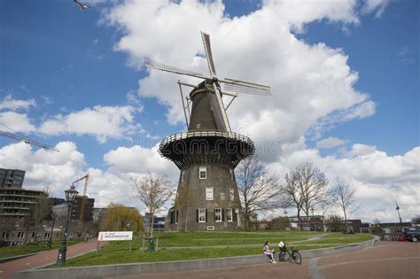 Leidenthe Netherlands04 14 2023 Windmill Museum De Valk Editorial Stock Image Image Of Valk