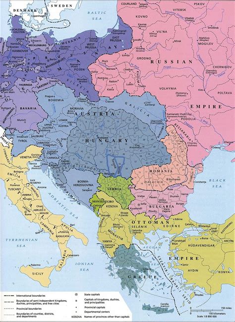 Ta det bara lugnt och njut av det vackra landskapet. Karta över Europa Politiska Regionen