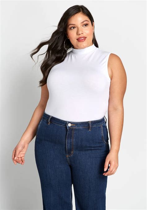 modcloth start with the basics mock neck top