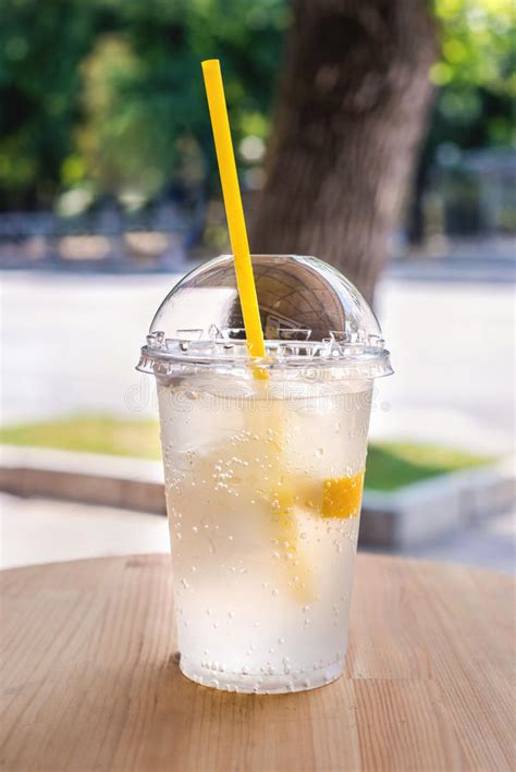 Lemonade A Refreshing Drink In A Plastic Cup Street