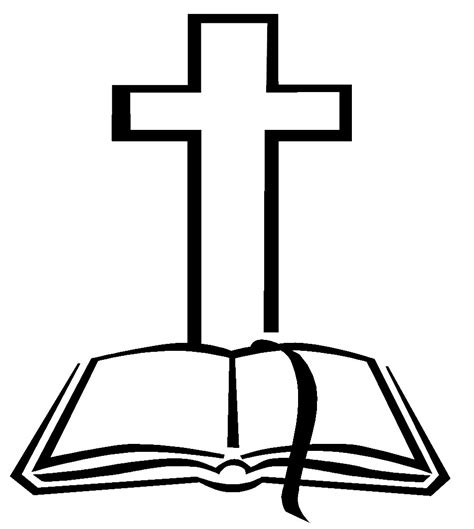 Open Bible With Cross Clip Art Wikiclipart