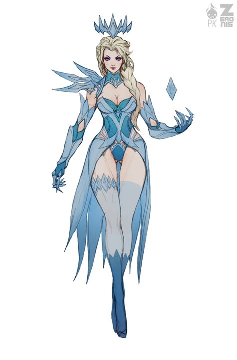 Elsa Dark Ice Queen Pt 1 Wip Full By Zeronis On Deviantart