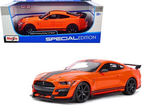2020 Ford Mustang Shelby Gt500 Orange Black Stripes Special Edition 1