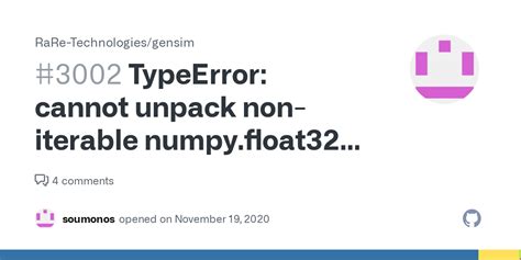 Typeerror Cannot Unpack Non Iterable Numpy Float Object In Gensim My Xxx Hot Girl