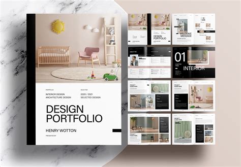 Free Indesign Modern Interior Portfolio Layout Template