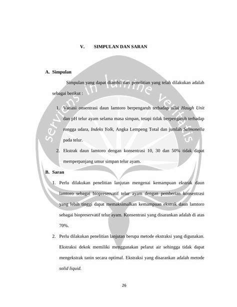 PDF V SIMPULAN DAN SARAN A Simpulan Simpan Telur Asin Jumal