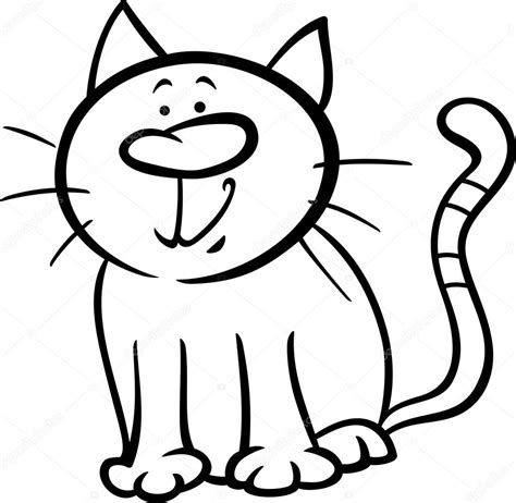 Dibujos Animados De Gatos Para Colorear Dibujos De Colorear