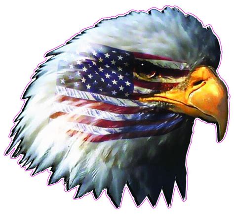 American Flag Eagle Head Is 5 Decal