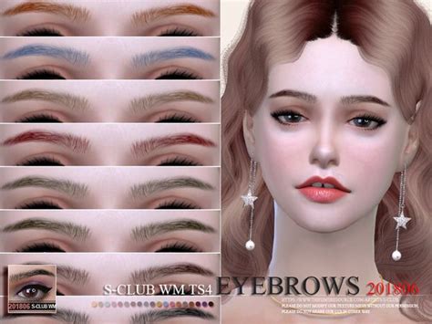 S Club Wm Ts4 Eyebrows 201806 Sims Sims 4 Sims 4 Cc Makeup