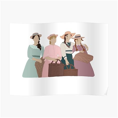 Little Women Meg Jo Beth Amy Poster By Annielinnart Redbubble