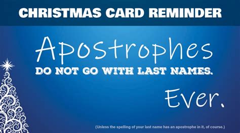 apostrophes and last names on christmas cards don t belong together here s why the visual