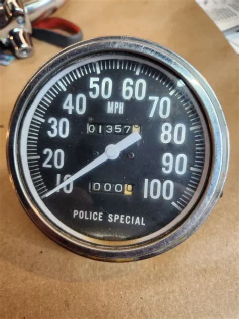Harley Davidson Police Special Speedometer Shovelhead Panhead Eur 9394