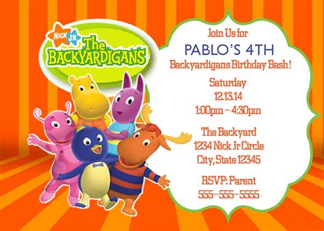 Free Printable Backyardigans Invitations Free Printable Templates