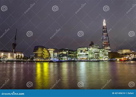 City Of London Thames River And The Shard Editorial Stock Image