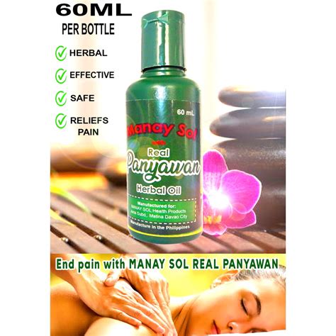 Real Panyawan Oil Fda Approved By Manaysol Ml Shopee Philippines
