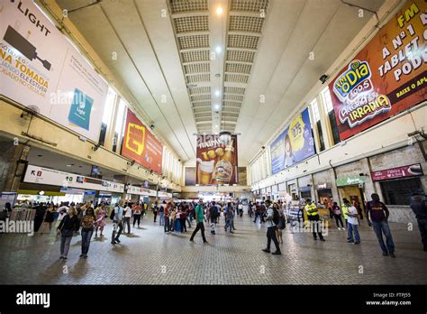 Passenger Traffic In The Central Station Of Brazil Stock Photo Alamy