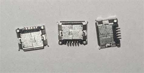 5x Micro Usb Female Socket Connector Port5 Pin Dip 180 Degree