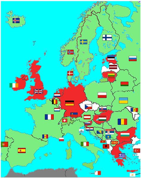 Some are also members of the global greens, the european green party. Map of Europe. European countries with mushroom ...