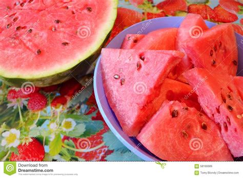 Sweet Pieces Of Watermelon Stock Image Image Of Taste 58166689