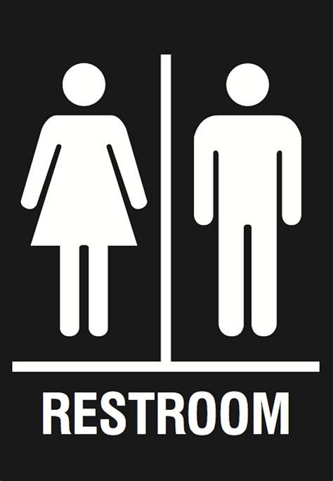 Men And Women Restroom Sign Quality Plastic Outdoor Plaque